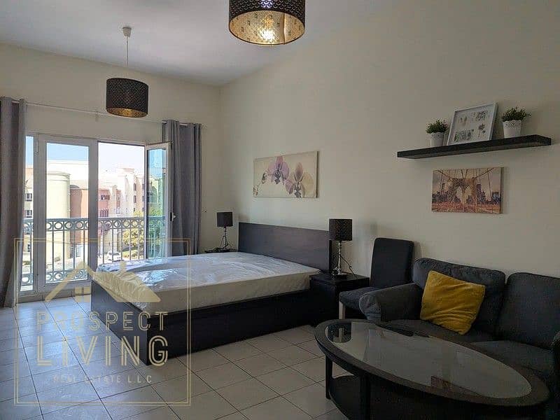 Balcony | Vacant | Close to Bus Stop | Spacious and Clean Studio | Fully Furnished |