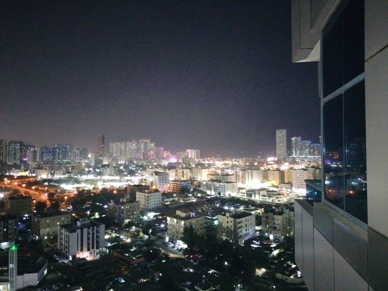 3 bedroom apartment with balcony for rent in Falcon Tower A5 Ajman 2008 sq ft AED 50K unfurnished vacant ready to move large layout prime location