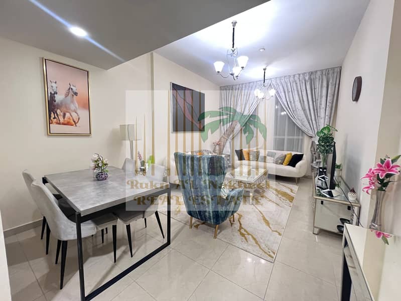 Cheapest | lavish | Fully furnished monthly 2bhk 3bath balcony with open sea view ready to move in good location for more details & contact us