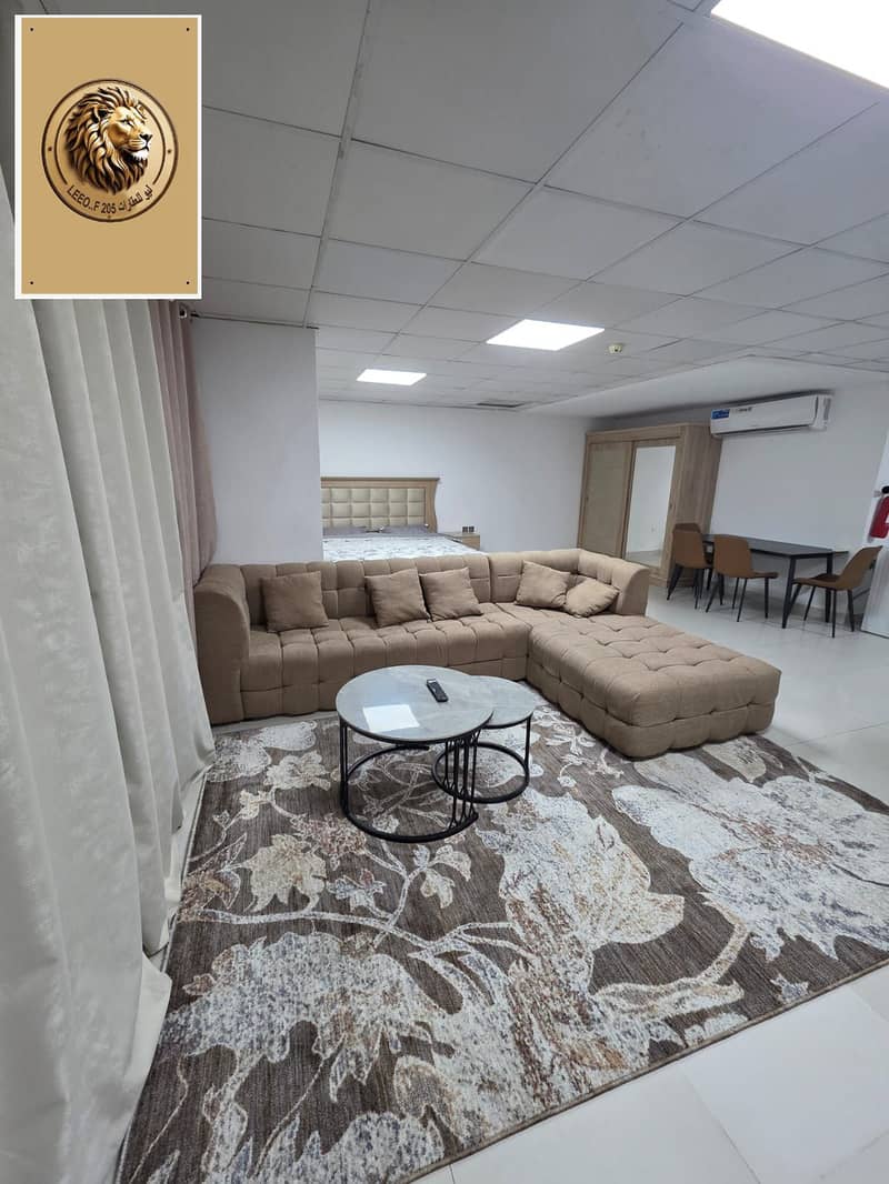 Furnished studio apartment for monthly rent in Ajman Location: Al Muwaihat 2 Near Ajman Academy Near Saudi German Hospital