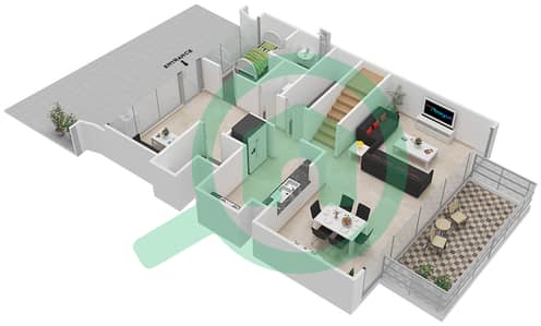 BLVD Heights Podium - 3 Bedroom Apartment Unit 209 Floor plan