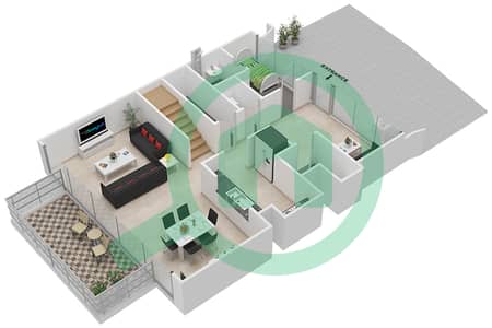 BLVD Хайтс Подиум - Апартамент 3 Cпальни планировка Единица измерения 210