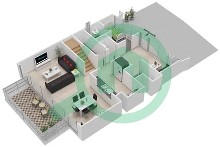 BLVD裙楼 - 3 卧室公寓单位210戶型图