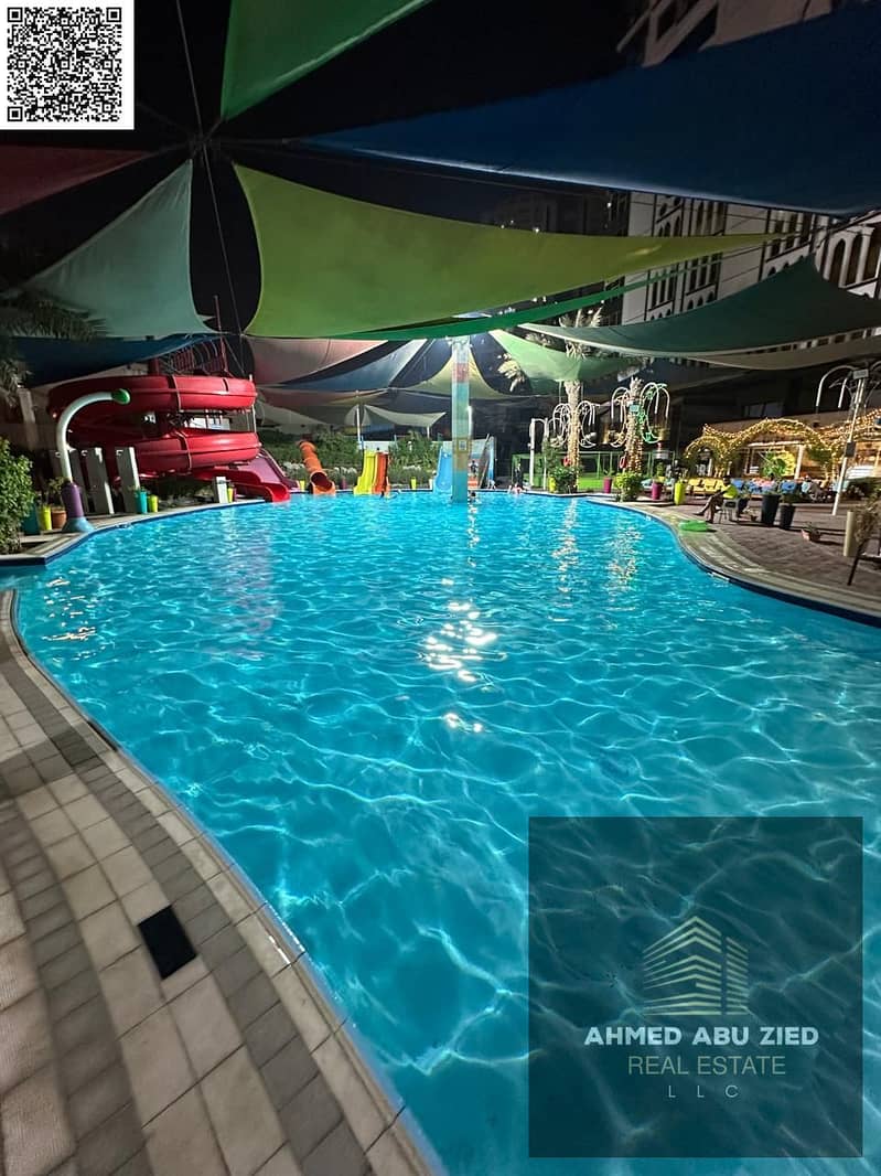 Free gym, swimming pool, and aqua park | One month free | Master bedroom and living room | 2 bathrooms | Balcony | Super deluxe finishing | Built