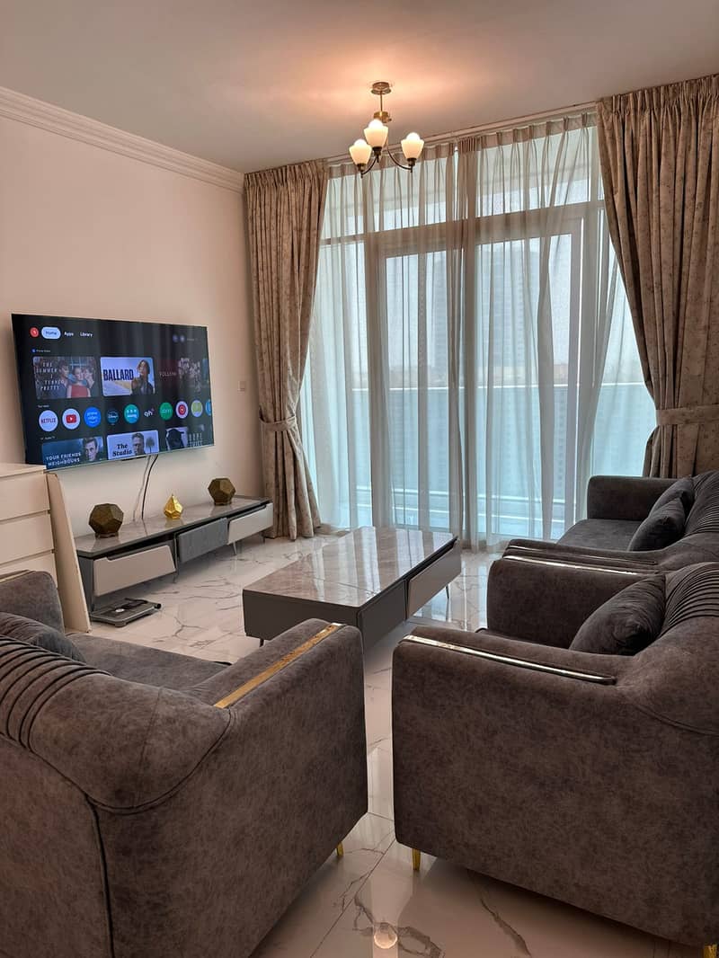 very luxurious furnished apartment is available for monthly rent in Al Rashidiya 1, located