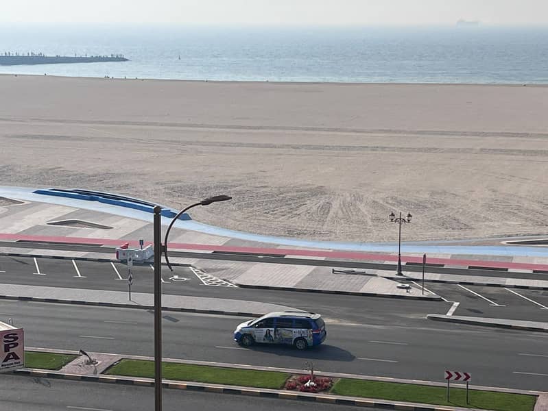 2 bedroom apartment _ Ajman Corniche _ first row _ AED 27K _ 4 payments _ 1 bathroom _ sea view _ maintenance included _ prime location