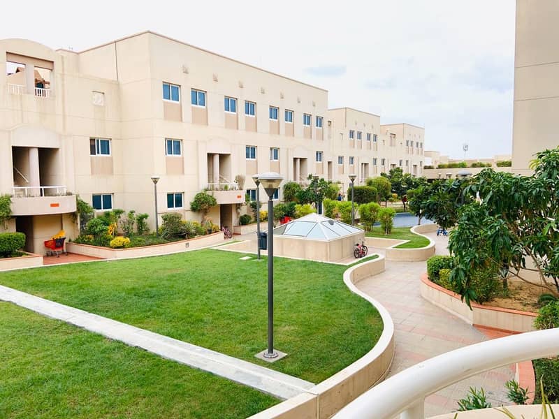 Compound Duplex Two Master Bedrooms Hall,Wardrobes,Nice Huge Kitchen,Store Room,Balcony,Huge Terrace,Pool,Gym,Games,Garden,Covered Parking At Al Muroor Area.