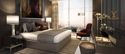 استوديو فندقي فاخر بإطلالة خلابة | طابق مرتفع | جاهز للاستلام فوراً