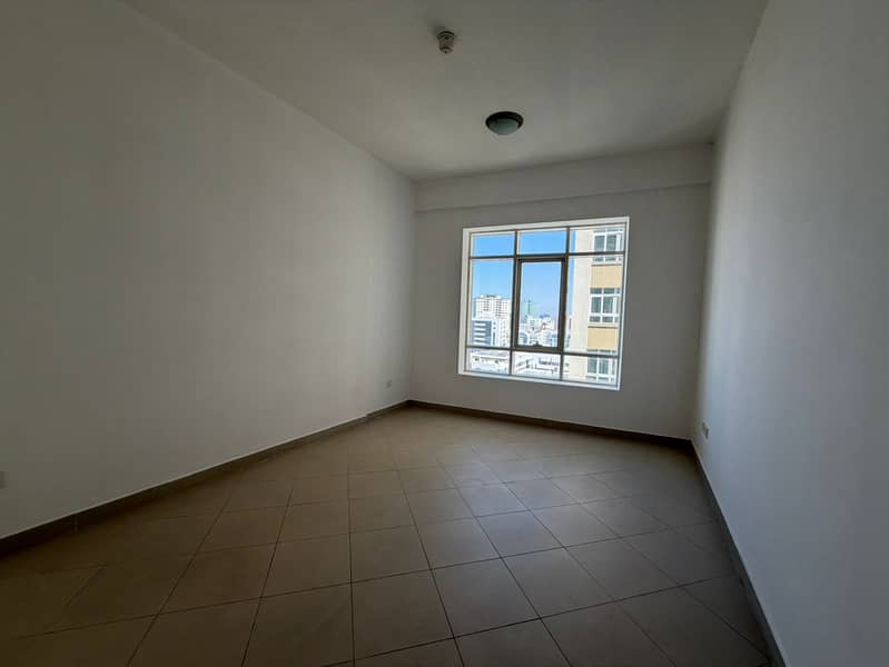 Balcony with a view of King Faisal Street. Two master bedrooms with built-in wardrobes, large spaces, and a well-distributed layout between rooms.