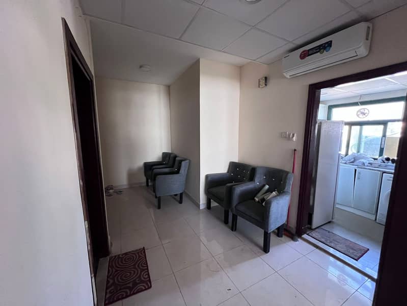Two bedrooms and a living room # Central air conditioning # Free maintenance # Corniche # Ajman