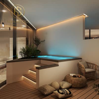 1 Спальня Апартаменты Продажа в Аль Сатва, Дубай - VIEW 3 PLUNGE POOL. jpg 1 Спальня Апартаменты Продажа в Аль Сатва, Дубай - VIEW 3 PLUNGE POOL. jpg