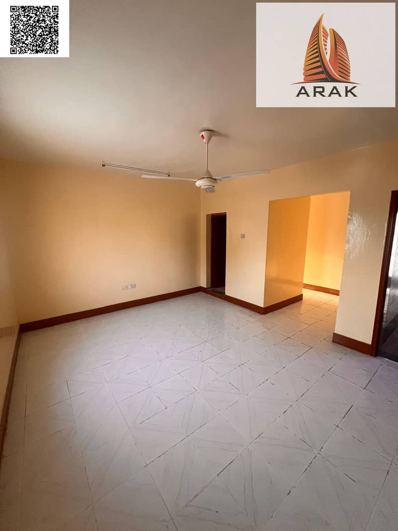 Two bedroom hall apartment with a large private roof for yearly rent in Al Nuaimiya 2