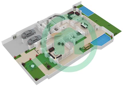 Frond J - 5 Bedroom Villa Type ATRIUM ENTRY II MEDITERRA Floor plan