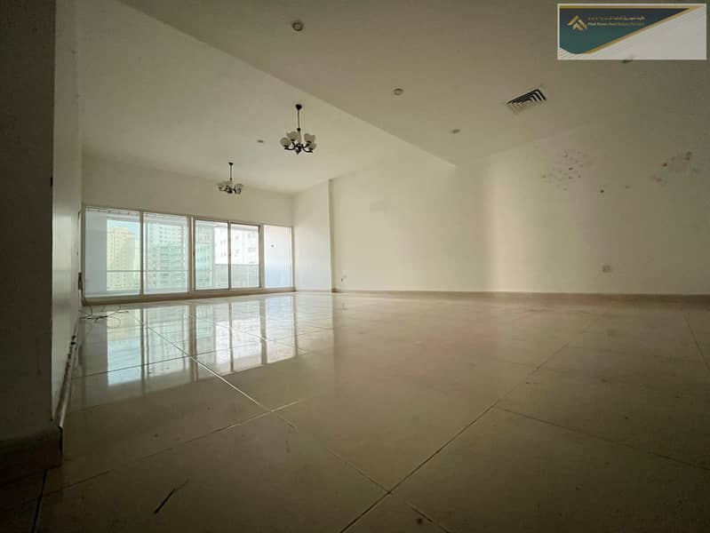 HOT OFFER !! CHILLER FREE !! 3 BHK APARTMENT WITH WARDROBES AND BIG BALCONY AND MAID ROOM IN AL MAJAZ 1 ONLY FOR FAMILIES IN JUST 65K