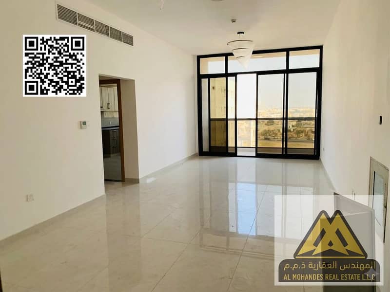 Annual rent – 2-bedroom apartment with living room, first occupancy, in Al Hamidiya – Ajman Location: Al Hamidiya – near the University and Ajman Cour