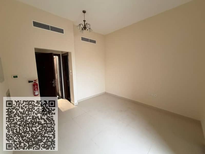 Studio apartment for rent, separate kitchen with balcony, new central air conditioning, first occupancy, very spacious, prime location next to Mohamme