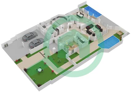 Garden Homes Frond O - 4 Bedroom Villa Type CENTRAL ROTUNDA MEDITERRA Floor plan