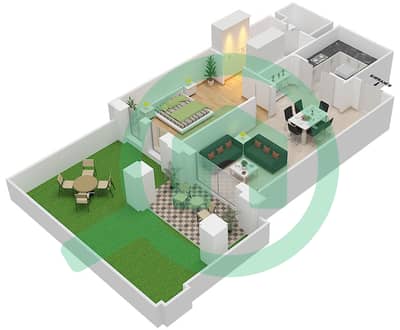 Yansoon 2 - 1 Bedroom Apartment Unit 4 / GROUND FLOOR Floor plan