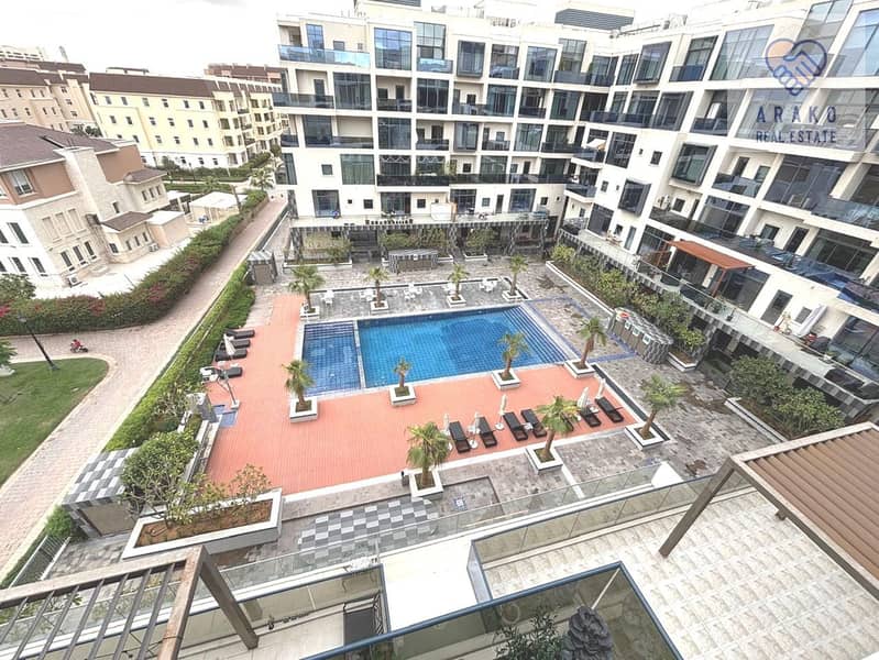 VACANT Spacious 2BR + Maid | PARK&POOL View | Walk to GEMS Metropole