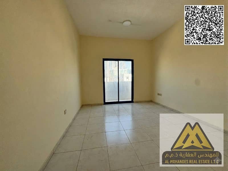 Balcony with an open view | Spacious area | Central air conditioning | Prime location close to all services | Easy access to Sharjah and Dubai