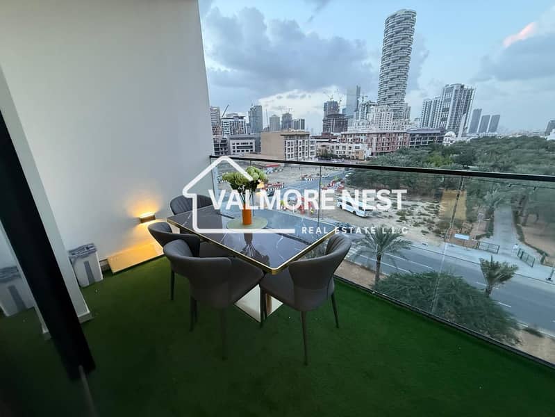 Furnished studio with spacious balcony I Prime location I With premium amenity