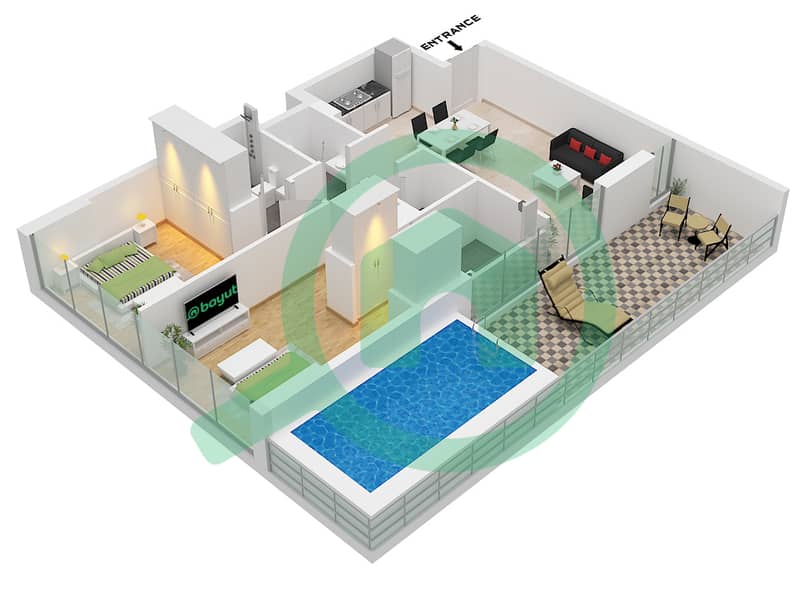 Unit 03 Floor 2-12
Unit 13 Floor 12
Unit 14 Floor 11
Unit 15 Floor 10
Unit 16 Floor 2-9 Samana Golf Views - Plano de planta de 2 habitaciones Apartamento Unidad 03,13,14,15,16 FLOOR 2-12 Unit 03 Floor 2-12
Unit 13 Floor 12
Unit 14 Floor 11
Unit 15 Floor 10
Unit 16 Floor 2-9 interactive3D