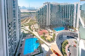 شقة في كريك فيوز 2 من عزيزي (عزيزي فواد ريزيدنس)،مدينة دبي الطبية المرحلة 2،الجداف 1 غرفة 80000 درهم - 14633420