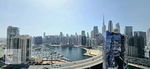 FURNISHED 1BR | HIGH FLOOR | CANAL VIEW | MULTIPLE CHEQUES