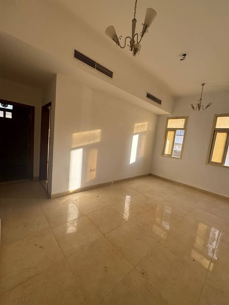 One bedroom and living room apartment for annual rent in Ajman 30,000 AED payable in 6 installments Second tenant, spacious, high-end finishes Central