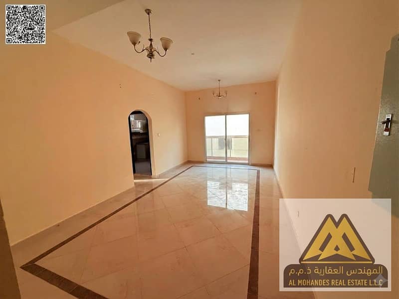 Balcony with an open view | Prime location next to Al-Hikma School | Very large area | Easy access to Sharjah and Dubai