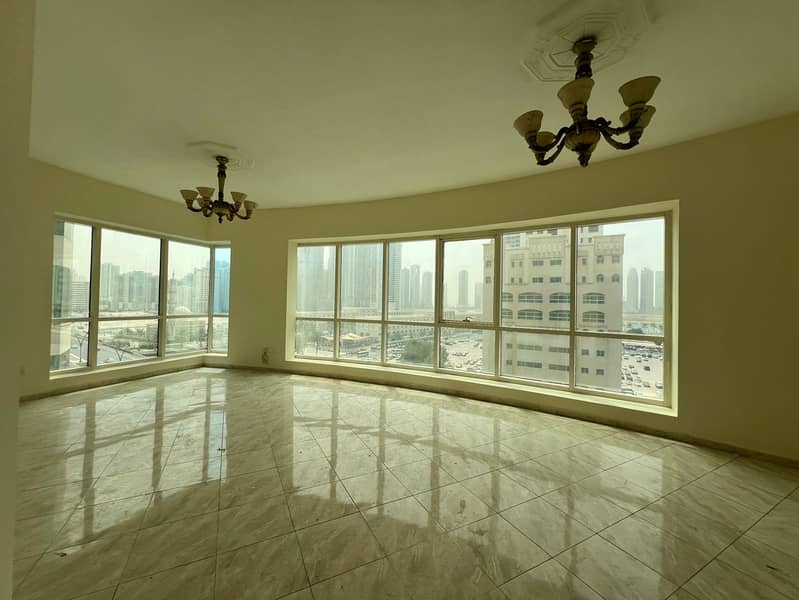 Largest 3BR Apartment with Panoramic View, Free AC, Gym & Pool Opposite Al Qasba Canal Near Dubai Exit