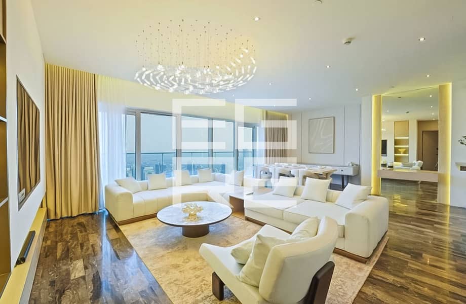 Rare 3BR Fendi Designer| Full Marina Palm View