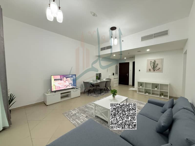 **Furnished 2-Bedroom Apartment for Monthly Rent – Ajman** **First Tenant** Located in one of the finest towers in Ajman: **Al Shorouq Towers*