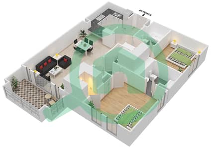 Reehan 8 - 2 Bed Apartments Unit 10 Floor 1-4 Floor plan