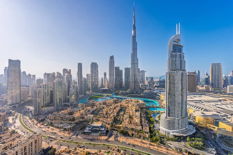 3BR with Iconic Burj Khalifa View | High Floor