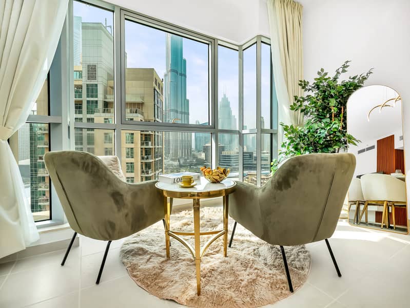 Burj and Fountain view / Furnished / huge layout / 2 bedroom / Downtown Prime Location
