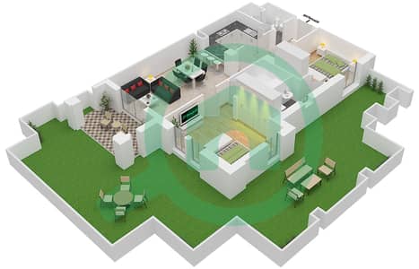 Yansoon 5 - 2 Bedroom Apartment Unit 6 GROUND FLOOR Floor plan