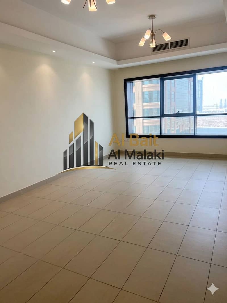 Luxury sea view 1-bedroom apartment (one bedroom and a living room) for rent in Al Majaz 3 (Al Qasba).
