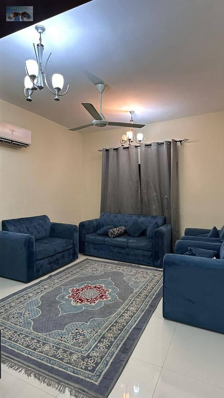 Furnished one-bedroom apartment near the Corniche in the Al Nakheel area. Price: 3500 (including bills and internet).