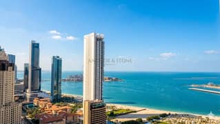 شقة بغرفة نوم واحدة | برج بوتانيكا دبي مارينا | شرفة | إطلالات على البحر والمدينة