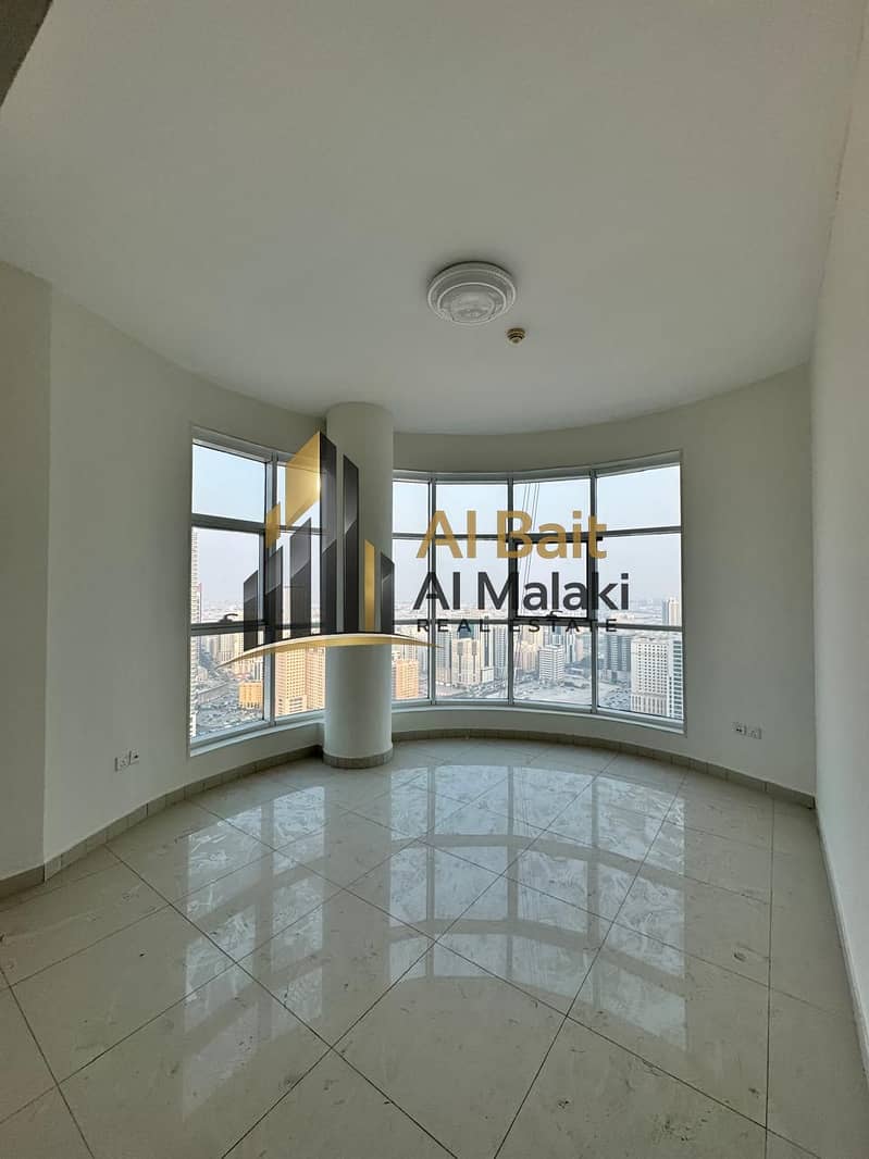 **2-Bedroom Apartment with Living Room in Al Majaz 3 – Al Qasba | Master Bedroom + 3 Bathrooms + Free AC + Gym, Pool, Sauna & Kids Area + Free Park