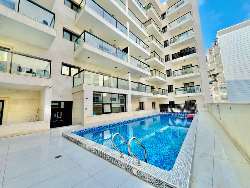 Luxurious Apartment 1BHK Fully Furnished Big Size With 2 Washroom With Gym Pool And Parking Free Close To Metro Station In Warsan 4 Fully Family building Just call Me…