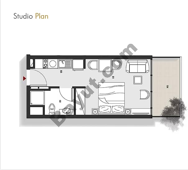 Studio with 0 down payment and only 1% payment plan for 100 months ! Direct from owner!