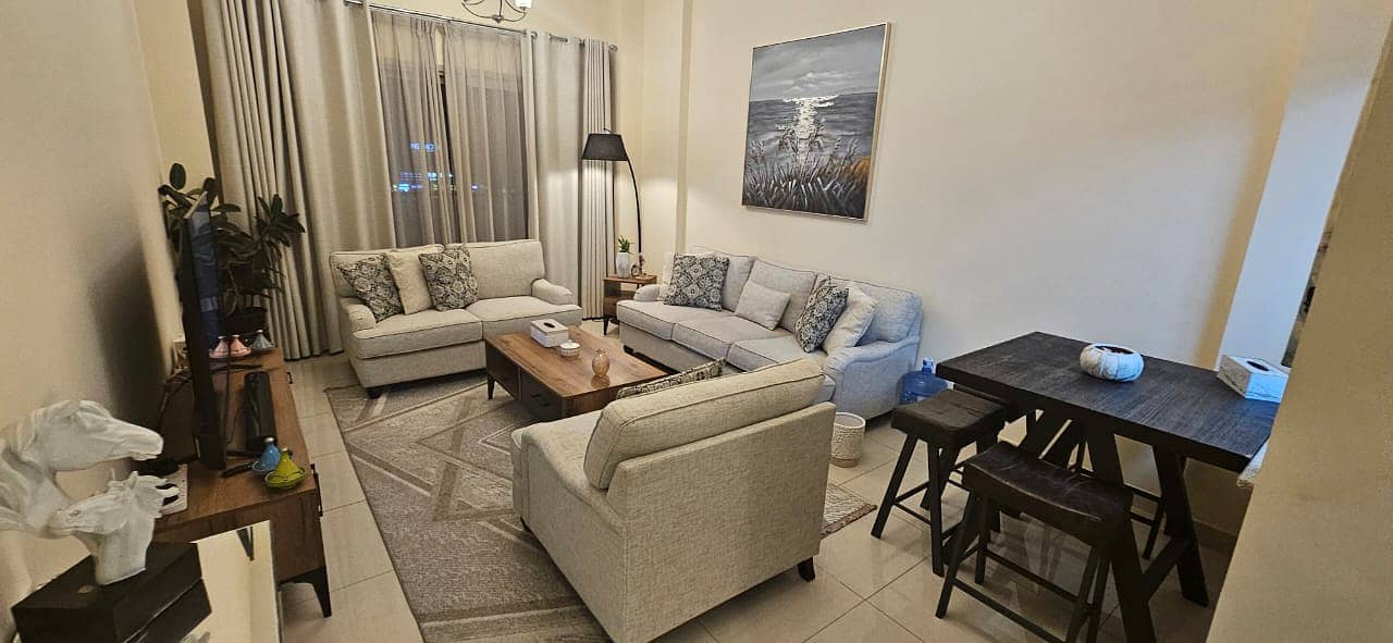 Invest in Luxury Living | Fully Furnished 1BHK for Rent 58K | 890 Sqft | 2 Cheques | Al Zahia Garden