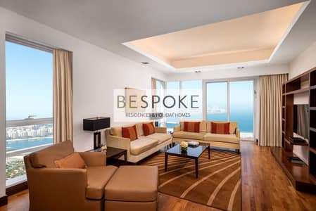 شقة 2 غرفة نوم للايجار في الصفوح، دبي - Premier Two Bedroom Sea View Apartment_Living Room. jpg