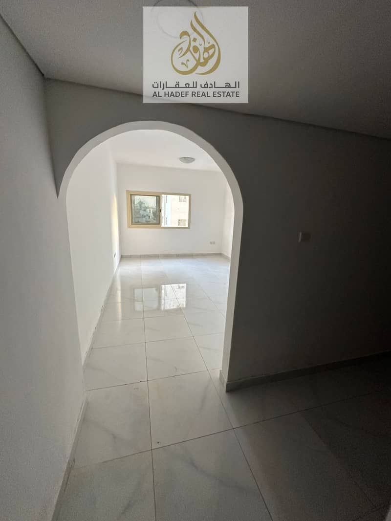 1 Bedroom Hall Apartment for Annual Rent in Ajman Al Naeemiyah – Master Bedroom, 2 Bathrooms, Balcony, Central AC, Free Maintenance, Building Access