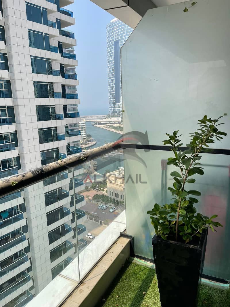 Furnished Studio | Escan Marina Tower | Balcony | Canal & Marina Views