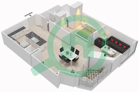 The Lofts Podium - 1 Bedroom Apartment Suite 103 Floor plan