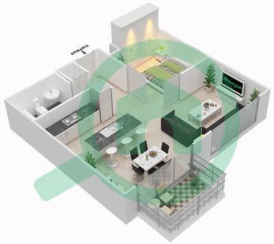 The Lofts Podium - 1 Bedroom Apartment Suite 337 Floor plan