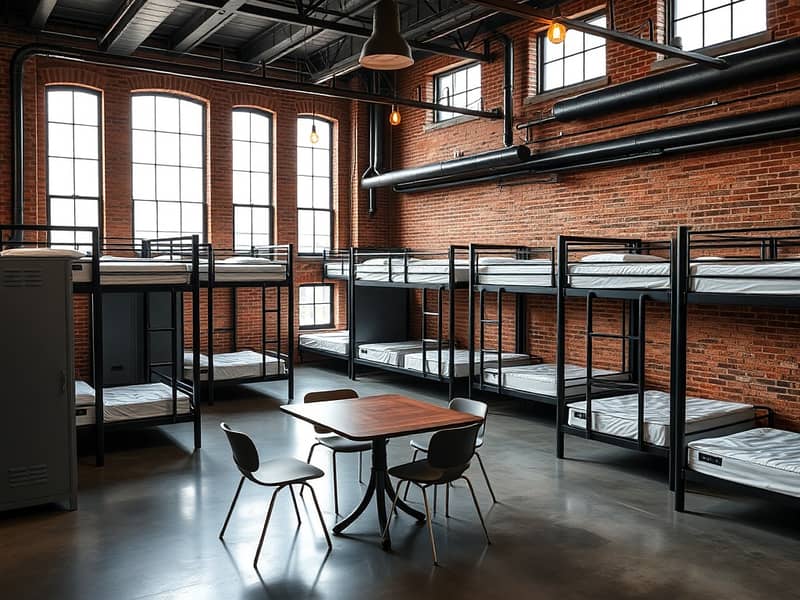 5 A_spacious_industrial_style_dormitory_designed_for_staff_featuring_multiple_bunk_beds_arranged_neatly. _The_room_has_exposed_brick_walls_and_steel_beams_with_large_windows_allowing_natural_light_to_flood_in. _Each_bunk. jpeg